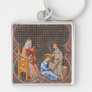 St. Louis IX of France Patron of Kings Art Key Ring