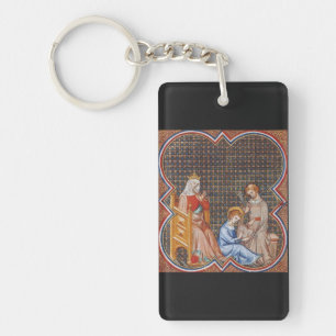 St. Louis IX of France Patron of Kings Art Key Ring
