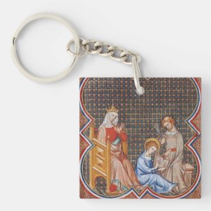 St. Louis IX of France Patron of Kings Art Key Ring