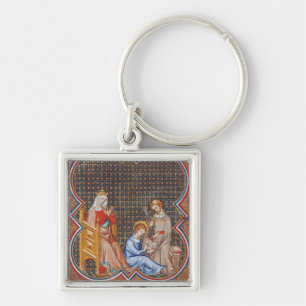 St. Louis IX of France Patron of Kings Art Key Ring