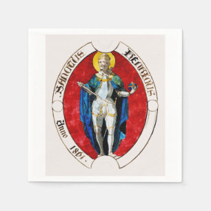 St. Louis IX of France Patron of Kings Napkin