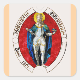 St. Louis IX of France Patron of Kings Square Sticker