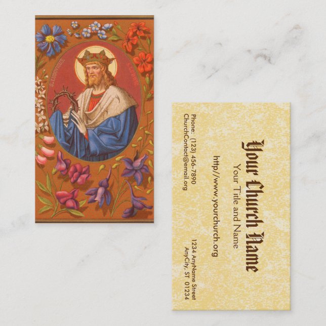 St. Louis IX the King (PM 05) Full Bleed Business Card (Front/Back)
