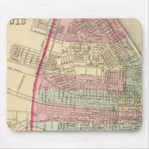 St Louis Map by Mitchell Mouse Mat