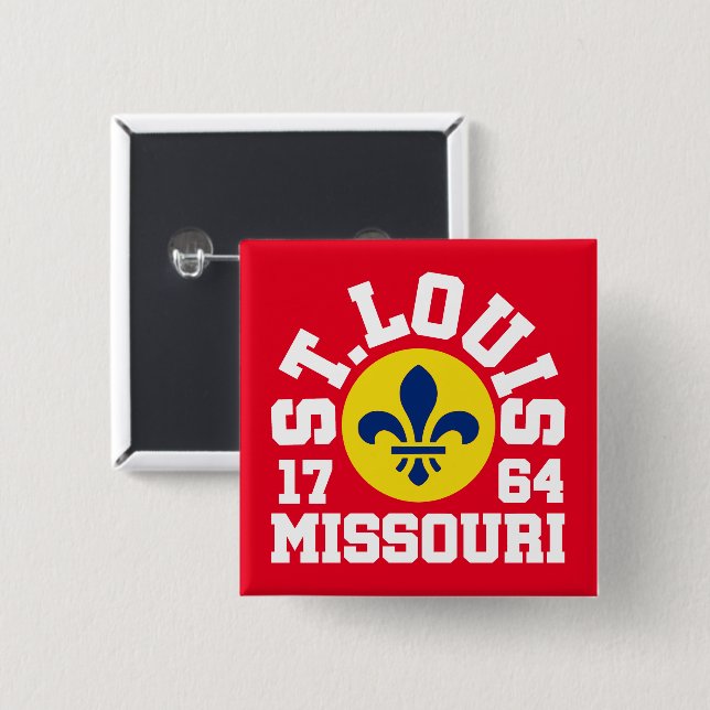 St. Louis,Missouri 15 Cm Square Badge (Front & Back)
