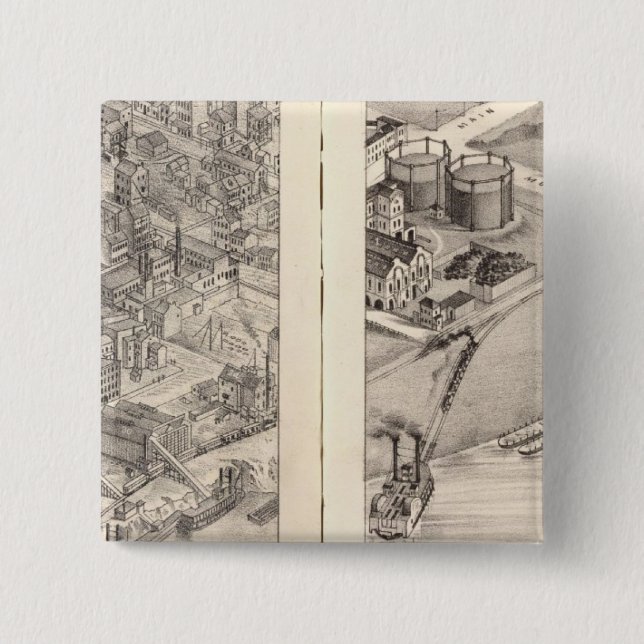 St. Louis, Missouri 2 15 Cm Square Badge (Front)