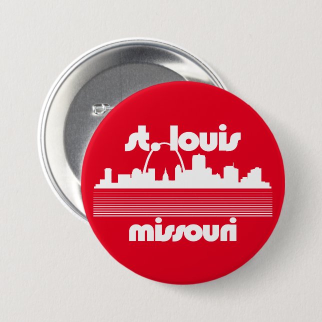 St. Louis Missouri 7.5 Cm Round Badge (Front & Back)