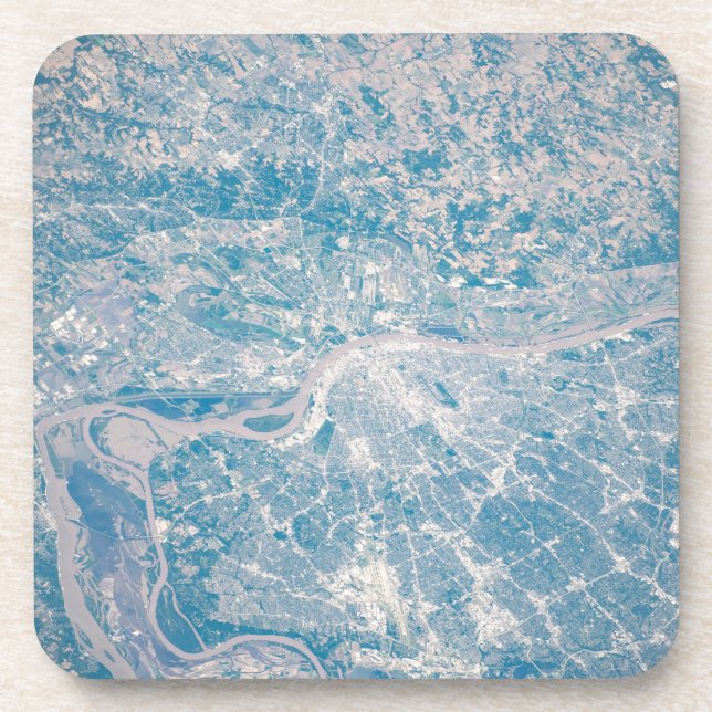 St. Louis, Missouri Along The Mississippi River. Coaster (Front)