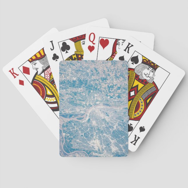 St. Louis, Missouri Along The Mississippi River. Playing Cards (Back)