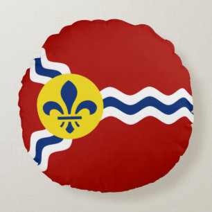 St. Louis (Missouri) City flag Round Cushion