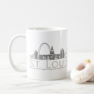 St. Louis, Missouri   City Stylized Skyline Coffee Mug