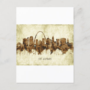 St. Louis Missouri Cityscape Invitation Postcard