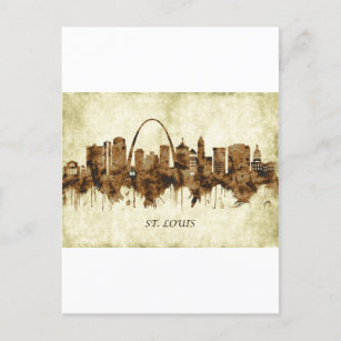 St. Louis Missouri Cityscape Invitation Postcard