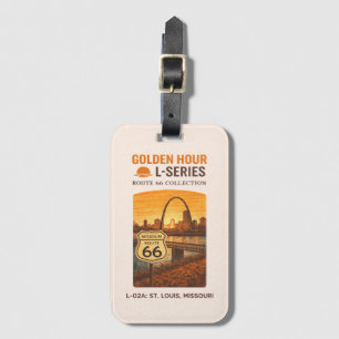 St Louis Missouri Gateway Arch Golden Hour L-Serie Luggage Tag