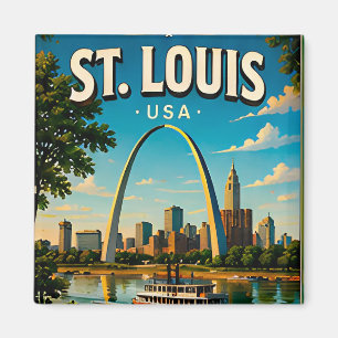 St. Louis Missouri Gateway Arch Souvenir Magnet