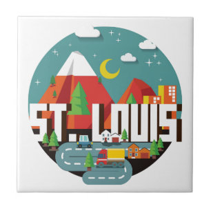 St. Louis, Missouri Geometric Design Tile