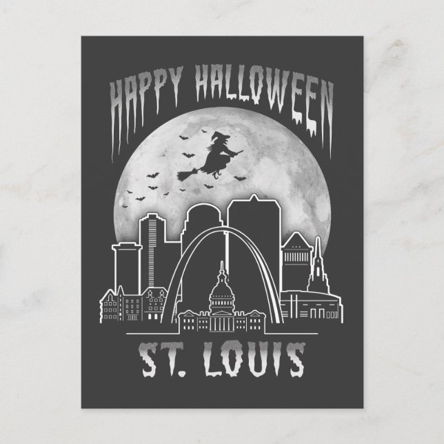 St. Louis Missouri Happy Halloween Postcard (Front)