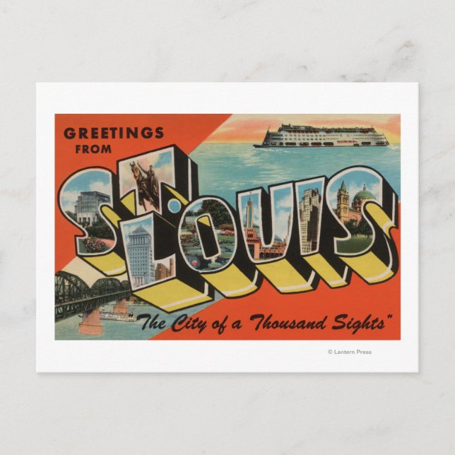 St. Louis, Missouri - Large Letter Scenes Postcard (Front)