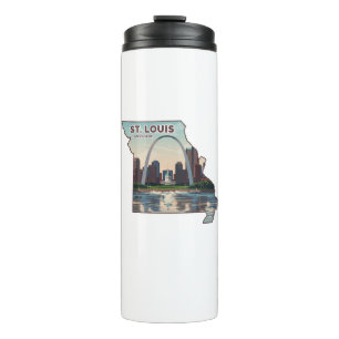St. Louis Missouri Map Thermal Tumbler