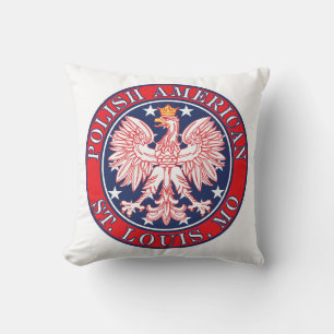 St. Louis Missouri Polish Eagle Cushion