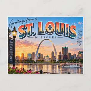 St. Louis, Missouri postcard featuring the Gateway