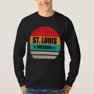 St Louis Missouri Retro Vintage Sunset Us State St T-Shirt