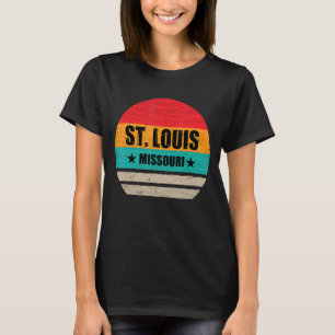 St Louis Missouri Retro Vintage Sunset Us State St T-Shirt