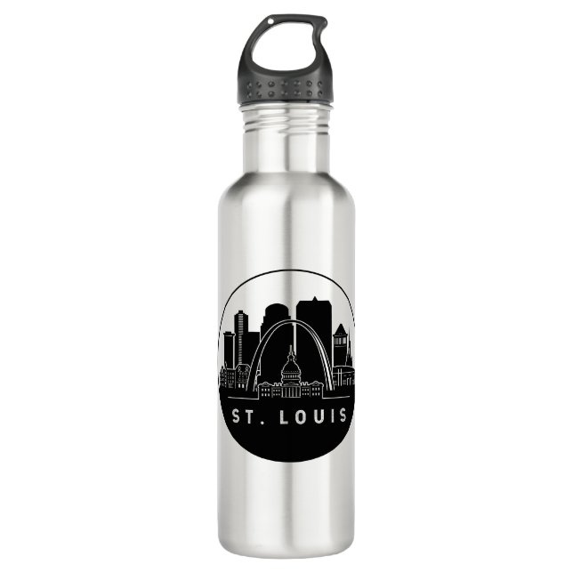 St. Louis Missouri Skyline 710 Ml Water Bottle (Front)