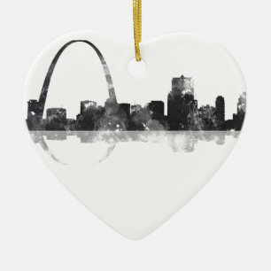 ST LOUIS, MISSOURI SKYLINE CERAMIC TREE DECORATION