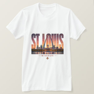 St Louis Missouri Skyline City Name Travel T-Shirt