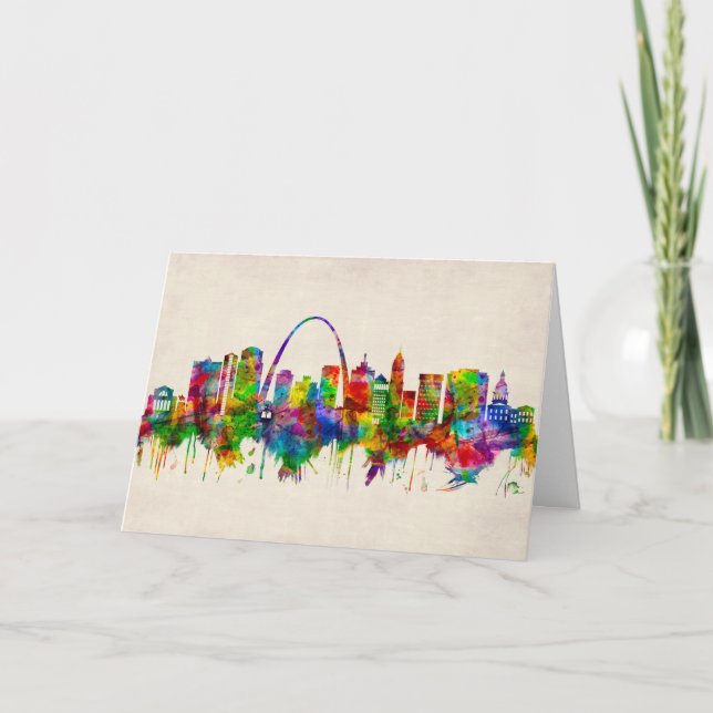 St. Louis Missouri Skyline Holiday Card (Front)