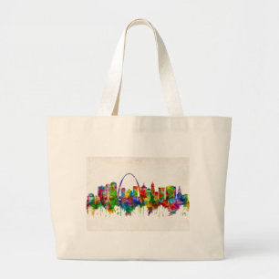 St. Louis Missouri Skyline Large Tote Bag