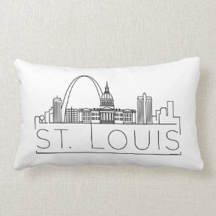 St. Louis, Missouri Skyline Lumbar Cushion