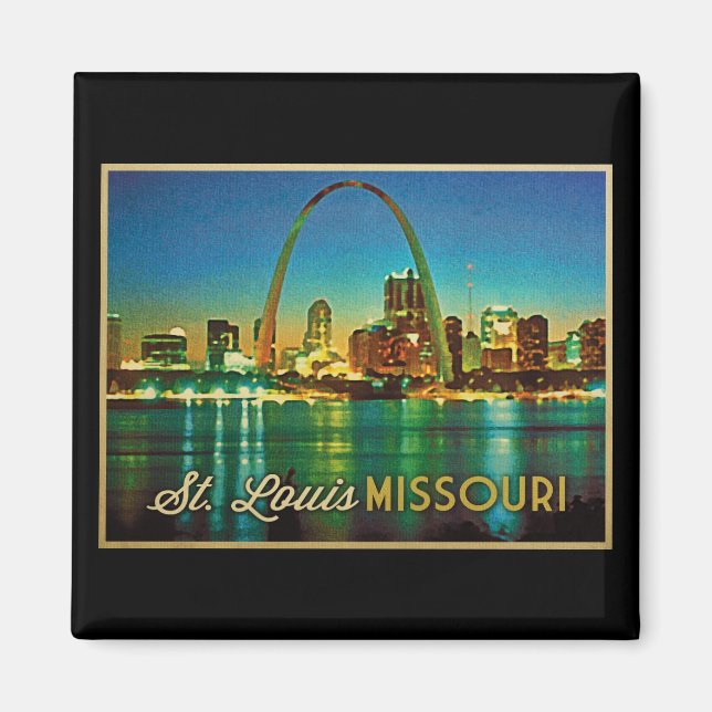 St. Louis Missouri Skyline Magnet (Front)