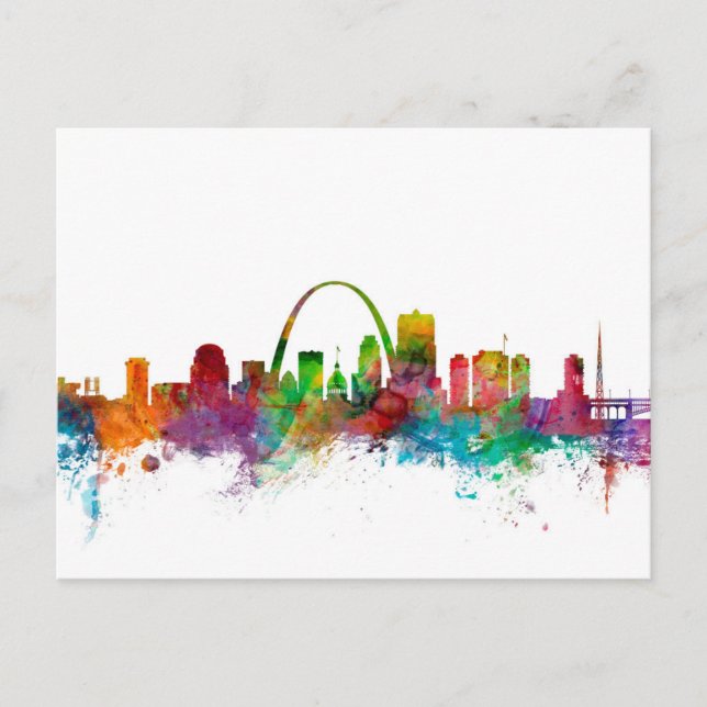 St Louis Missouri Skyline Postcard (Front)