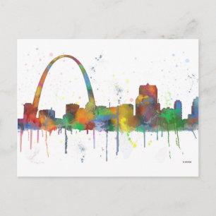 ST LOUIS, MISSOURI SKYLINE POSTCARD