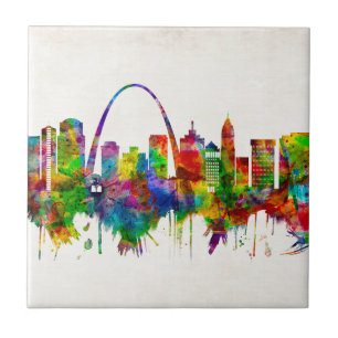 St. Louis Missouri Skyline Tile
