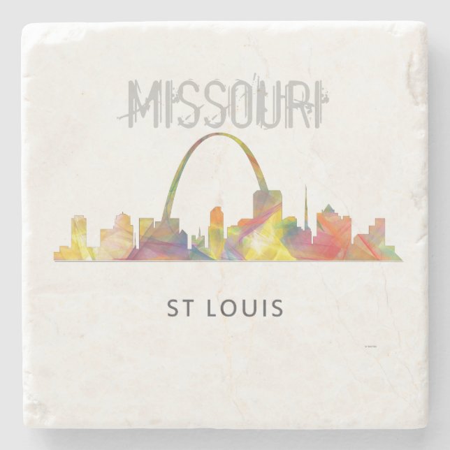 ST LOUIS, MISSOURI SKYLINE WB1 - STONE COASTER (Front)