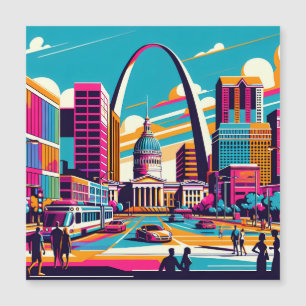 St Louis, Missouri   The Gateway Arch  Magnetic Invitation