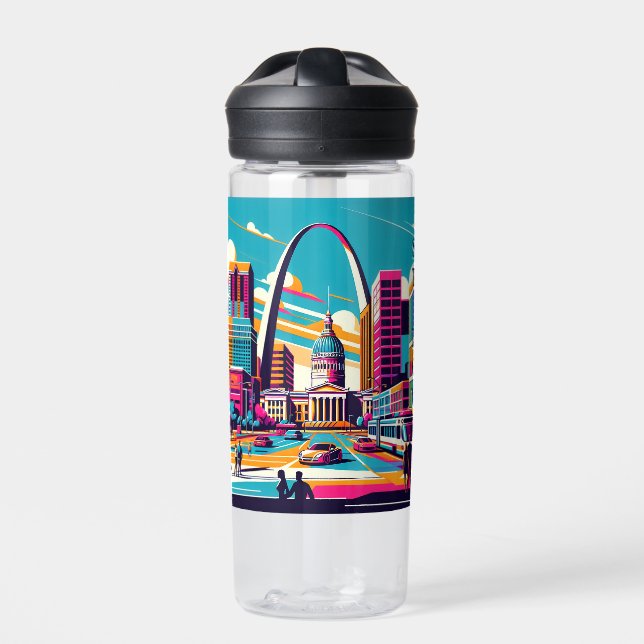 St Louis, Missouri | The Gateway Arch Personalised Water Bottle (Front)