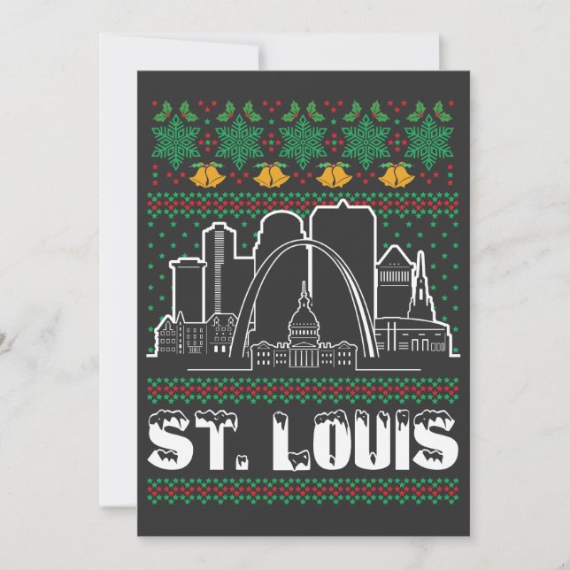 St. Louis Missouri Ugly Christmas Invitation (Front)