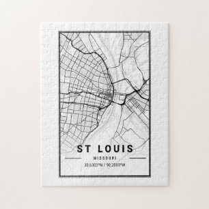 St Louis Missouri USA Cities Travel City Map Jigsaw Puzzle