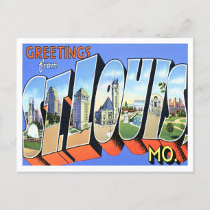 St. Louis, Missouri Vintage Big Letters Postcard