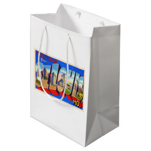 St. Louis Missouri Vintage Large Letter Postcard Medium Gift Bag