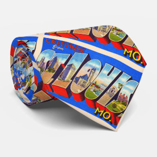 St. Louis Missouri Vintage Large Letter Postcard Tie