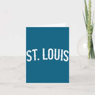 St louis missouri white distressed text vintage card