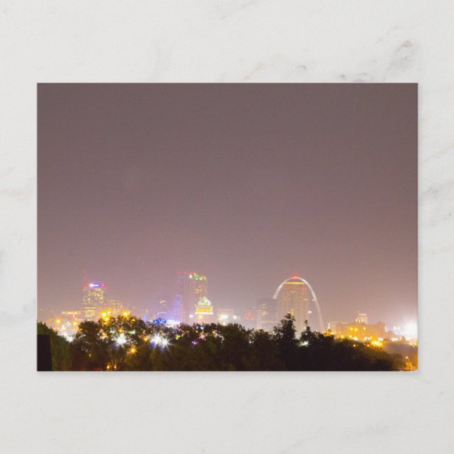 St. Louis, MO at Night Postcard (Front)