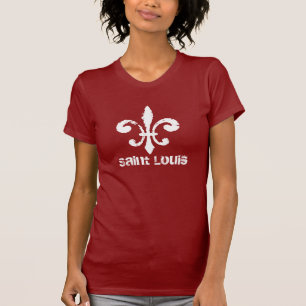 St Louis MO Fleur De Lis in White T-Shirt