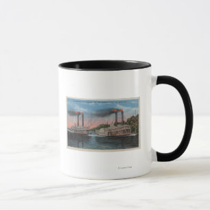 St. Louis, MO - View of Natchez & Robert E. Lee Mug