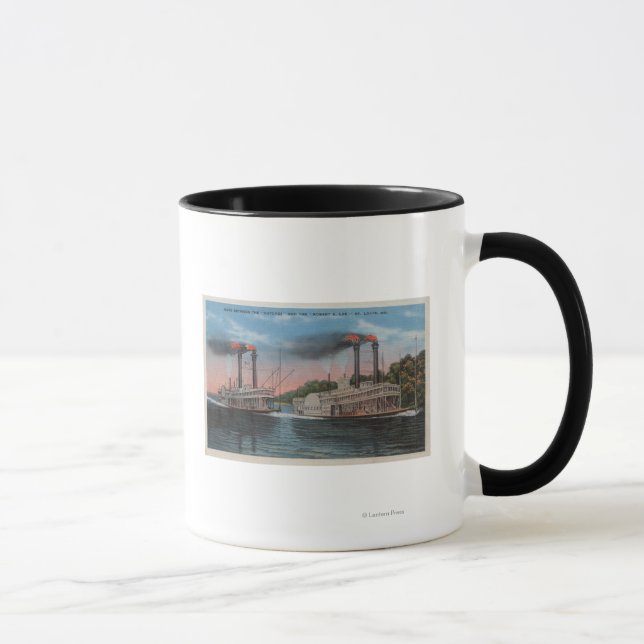 St. Louis, MO - View of Natchez & Robert E. Lee Mug (Right)